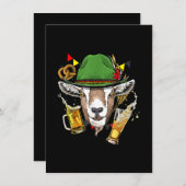 ヤギオクトーバーフェストレデルホセン衣装ギフト 招待状 (正面/裏面)