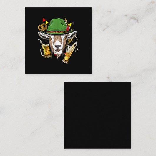 ヤギオクトーバーフェストレデルホーセン衣装ギフト スクエア名刺 (正面/裏面)