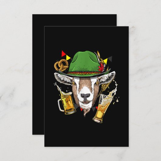 ヤギオクトーバーフェスト·レデルロセンの衣装贈与ドイツ語 出欠カード (正面/裏面)