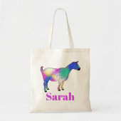 ヤギカラフルかわいい家畜がパーソナライズ トートバッグ (正面)