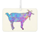 ヤギカラフルの水色 カーエアーフレッシュナー (裏面)