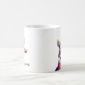 ヤギカラフルアポップ・アートのルコーヒパーソナライズされたーマグ コーヒーマグカップ (中央)