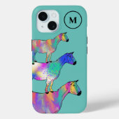 ヤギカラフルツファームアニマルアートモノグラム Case-Mate iPhoneケース (裏面)