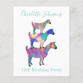 ヤギカラフルツファームアニマル10th誕生日予算 (裏面)