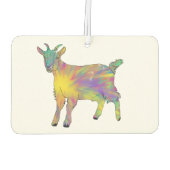 ヤギカラフルフおもしろい・ファームベビーアニマルアートユーモア カーエアーフレッシュナー (裏面)
