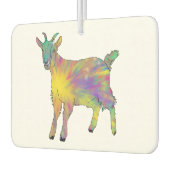 ヤギカラフルフおもしろい・ファームベビーアニマルアートユーモア カーエアーフレッシュナー (左)