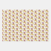 ヤギカラフルファンキーのアートおもしろい動物芸術 ラッピングペーパーシート (正面2)