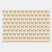 ヤギカラフルファンキーのアートおもしろい動物芸術 ラッピングペーパーシート (正面)