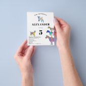 ヤギカラフル誕生日パーティー予算 チラシ (手)