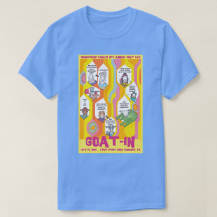 ヤギカロライナの青のTシャツ Tシャツ