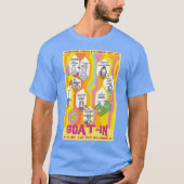 ヤギカロライナの青のTシャツ Tシャツ (正面)