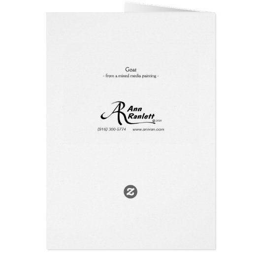 ヤギカード (裏面)