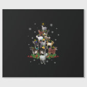 ヤギクリスマスツリー雪山羊クリスマス ラッピングペーパー (フラット)