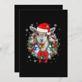 ヤギクリスマス装飾品贈与クリスマス贈与 セーブザデート (正面/裏面)