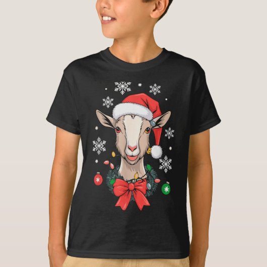 ヤギクリスマス Tシャツ (正面)