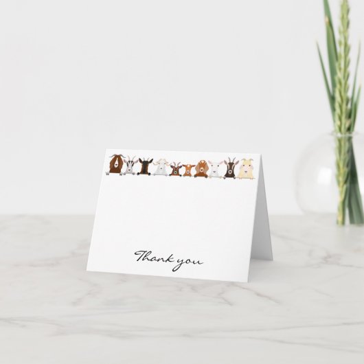 ヤギサンキューカード ノートカード (正面)