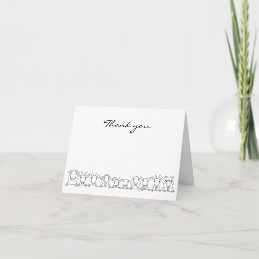 ヤギサンキューカード ノートカード (正面)