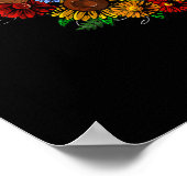 ヤギスカルサイケデリックヒマワリ ポスター (角)