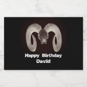 ヤギスカル顔パーソナライズされた、 リキュールボトルラベル (シングルラベル)