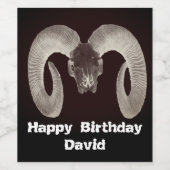 ヤギスカル顔パーソナライズされた、 ワインラベル (シングルラベル)