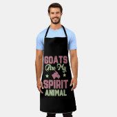 ヤギデザイン エプロン (着用した状態)