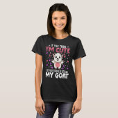 ヤギハートバレンタインデー動物for Womens Kids Tシャツ (正面フル)