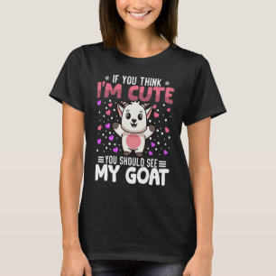 ヤギハートバレンタインデー動物for Womens Kids Tシャツ