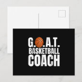 ヤギバスケットボールコーチへのプレゼント ポストカード (正面/裏面)