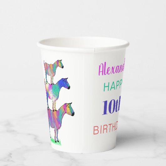 ヤギパーソナライズされたス誕生日パーティー 紙コップ (右)