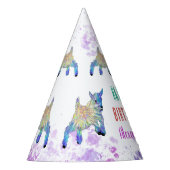 ヤギパーソナライズされた誕生日パーティー パーティーハット (正面)
