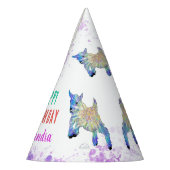 ヤギパーソナライズされた誕生日パーティー パーティーハット (左)