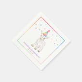 ヤギパーティー動物誕生日ナプキンス | ファームテーマ スタンダードカクテルナプキン (角)