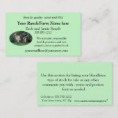 ヤギビジネスはあなた自身の写真及び単語をカード加えます 名刺 (正面/裏面)