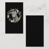 ヤギフラワーズ自然ファーム動物 名刺 (正面/裏面)