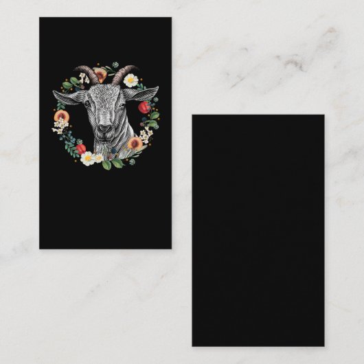 ヤギフラワーズ自然ファーム動物 名刺 (正面/裏面)