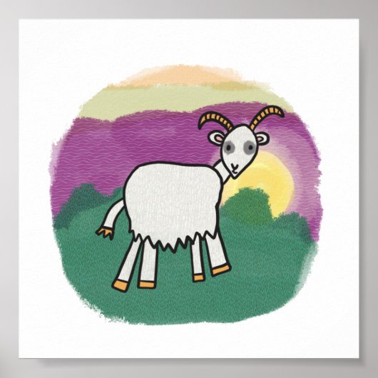 ヤギプリント ポスター (正面)