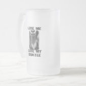 ヤギペットファームアニマルラブマイゲーテパパメンズ フロストグラスビールジョッキ (正面左)