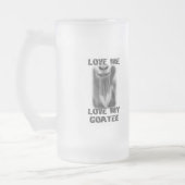 ヤギペットファームアニマルラブマイゲーテパパメンズ フロストグラスビールジョッキ (左)