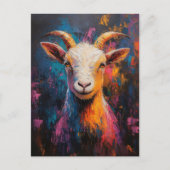 ヤギポップ・アートのアートオイル塗装スタイル ポストカード (正面)