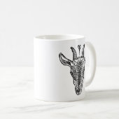 ヤギポートレートとハートマグ コーヒーマグカップ (正面右)