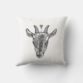 ヤギポートレート付ハート装飾用クッション クッション (裏面)