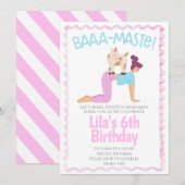 ヤギヨガ 誕生日 招待状 (正面/裏面)