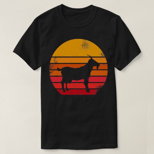ヤギレトロヴィンテージ60s 70sサンセットファーム動物Dair Tシャツ (デザイン正面)
