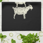 ヤギレトロ キッチンタオル (折り畳み)