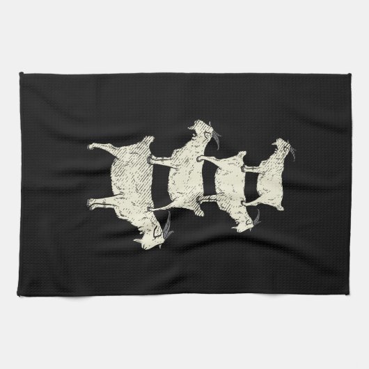 ヤギレトロ キッチンタオル (横)