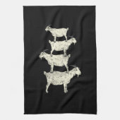 ヤギレトロ キッチンタオル (縦)
