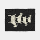 ヤギレトロ フリースブランケット (正面(横))