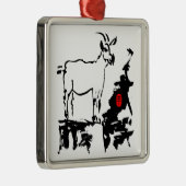 ヤギロックベトナムイ中国のヤー〔占星術の〕十二宮図メタルO メタルオーナメント (右)