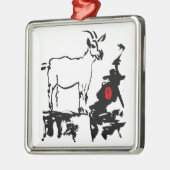 ヤギロックベトナムイ中国のヤー〔占星術の〕十二宮図メタルO メタルオーナメント (左)