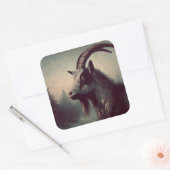 ヤギヴィンテージイラストレーション スクエアシール (封筒)